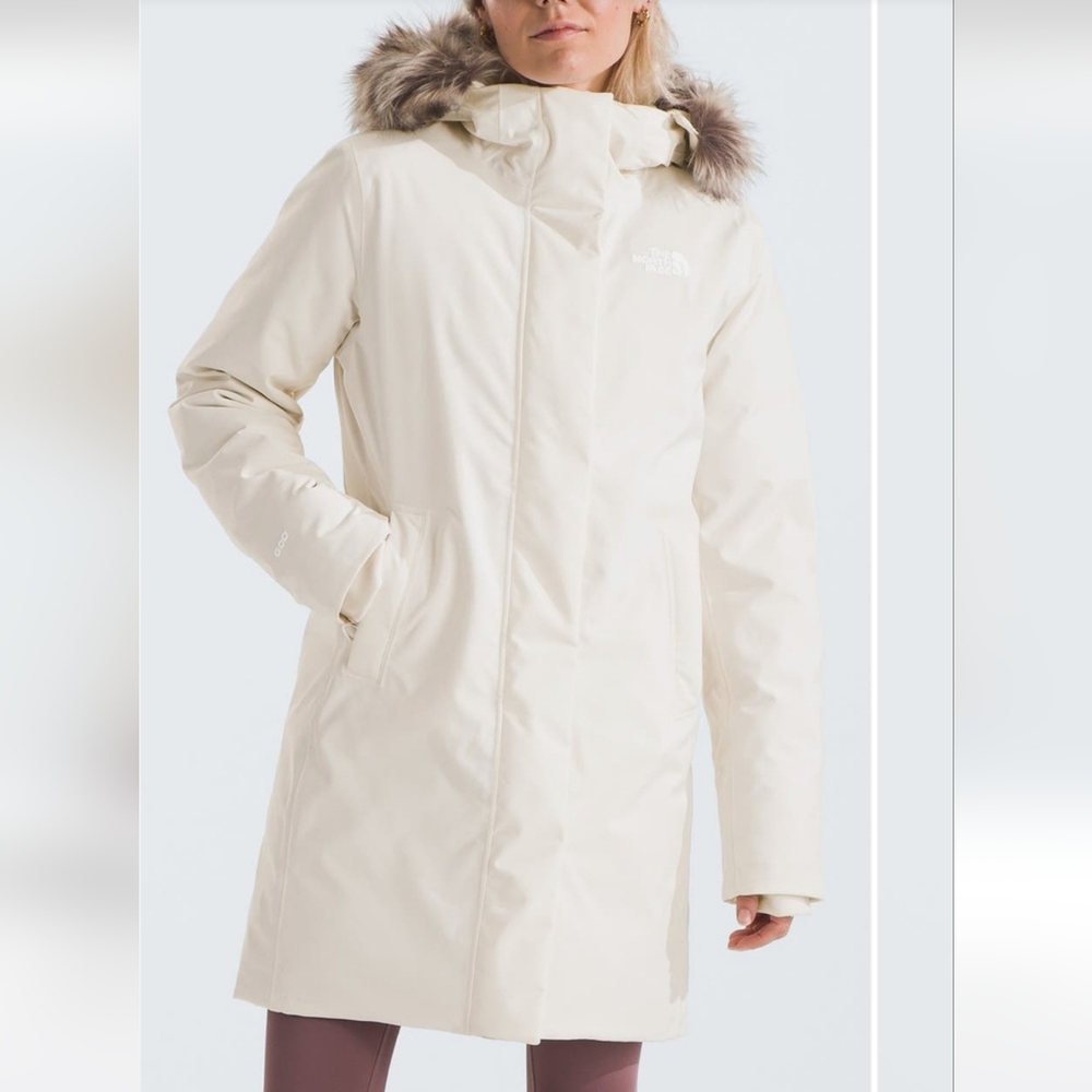 The North Face Arctic Waterproof 600-Fill-Power Down Parka with Faux Fur Trim L
